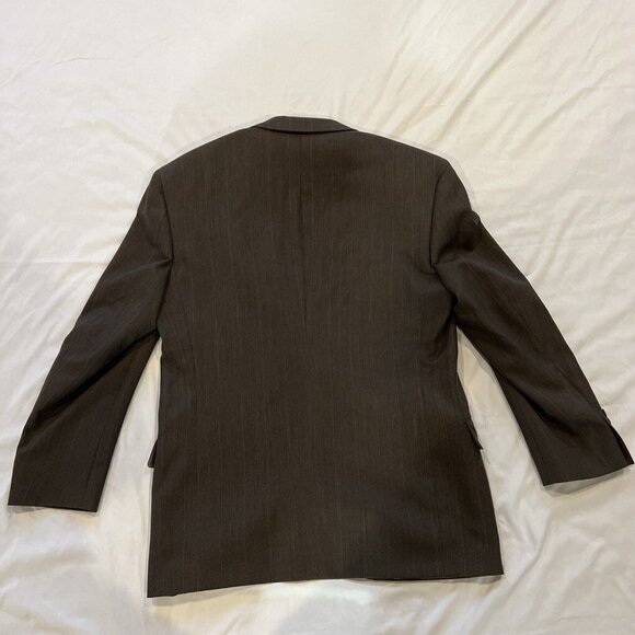 HART SCHAFFNER MARX Mens Brown Striped WOOL Sport Coat Suit Jacket Blazer 40 Reg - Picture 12 of 12